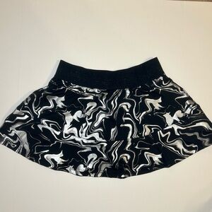 Adidas Women Tennis Skirt Skort Glam On Metallic Silver Black Athletic Medium